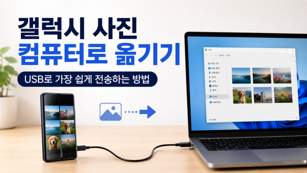 갤럭시 사진을 USB로 컴퓨터로 옮기는 방법