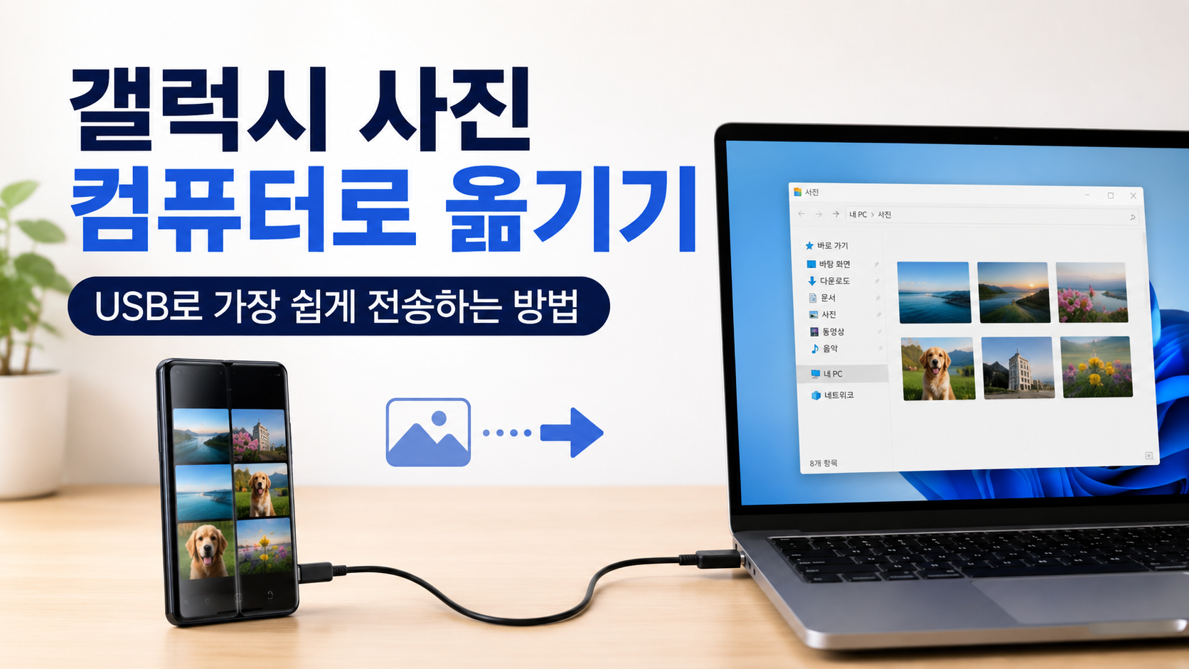 갤럭시 사진을 USB로 컴퓨터로 옮기는 방법
